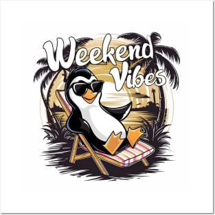 weekend vibes penguin Posters and Art